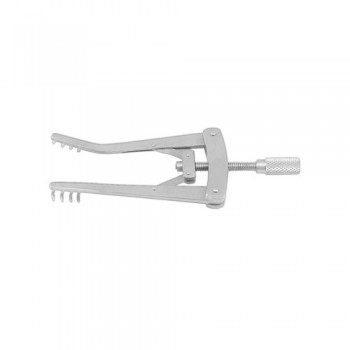 Alm Wound Spreader 4 x 4 Blunt Prongs Stainless Steel, 10 cm - 4"